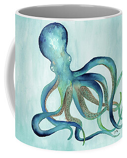 Watercolor Octopus Coffee Mug Octopus Coffee Mug Octopus Lover Gift